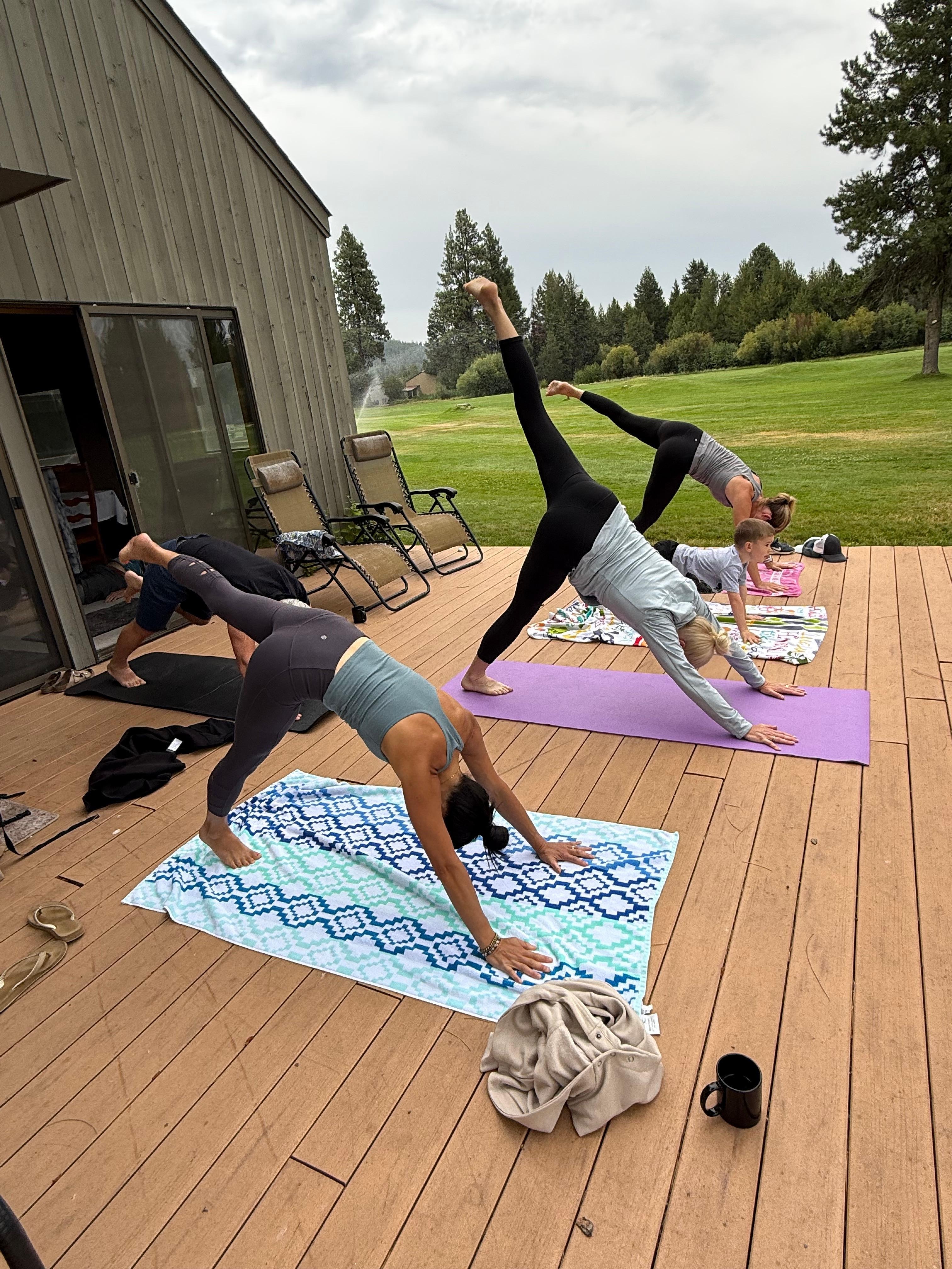 Room for yoga on the deck