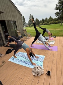 Room for yoga on the deck