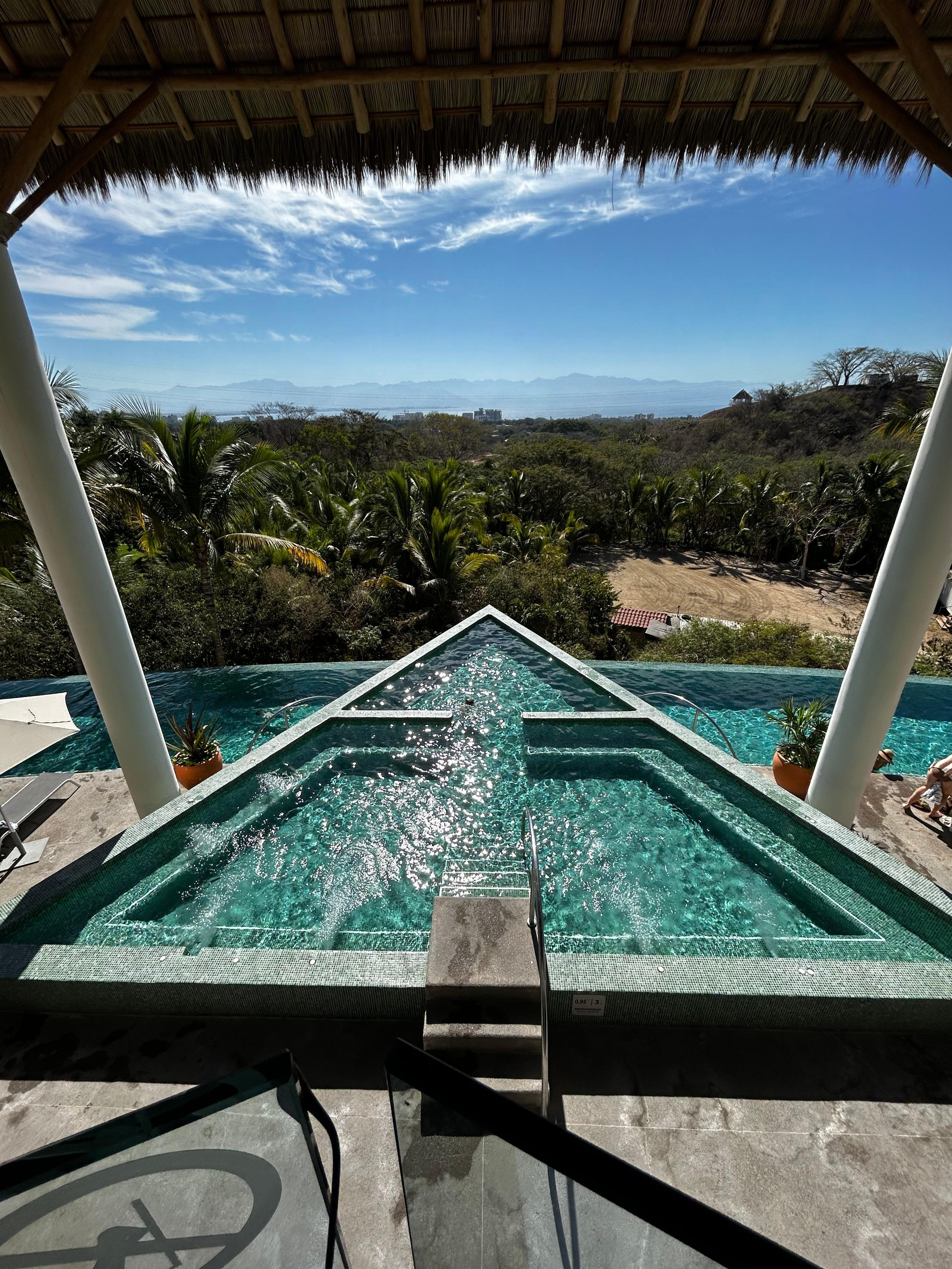 View of one of the resorts 20 pools- from second floor of Torre 6