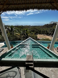 View of one of the resorts 20 pools- from second floor of Torre 6