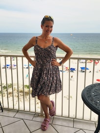 Balcony pic of mom