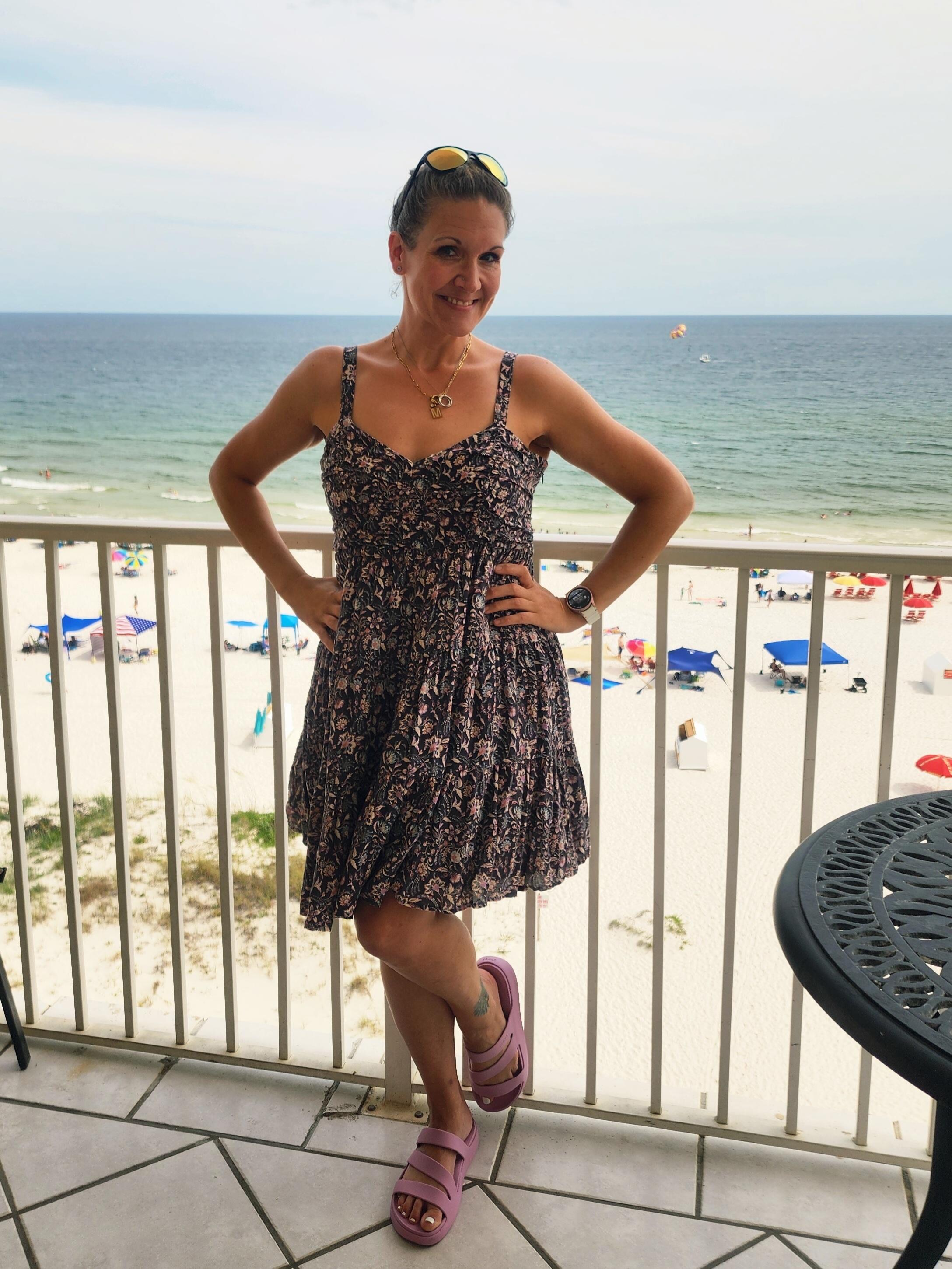 Balcony pic of mom