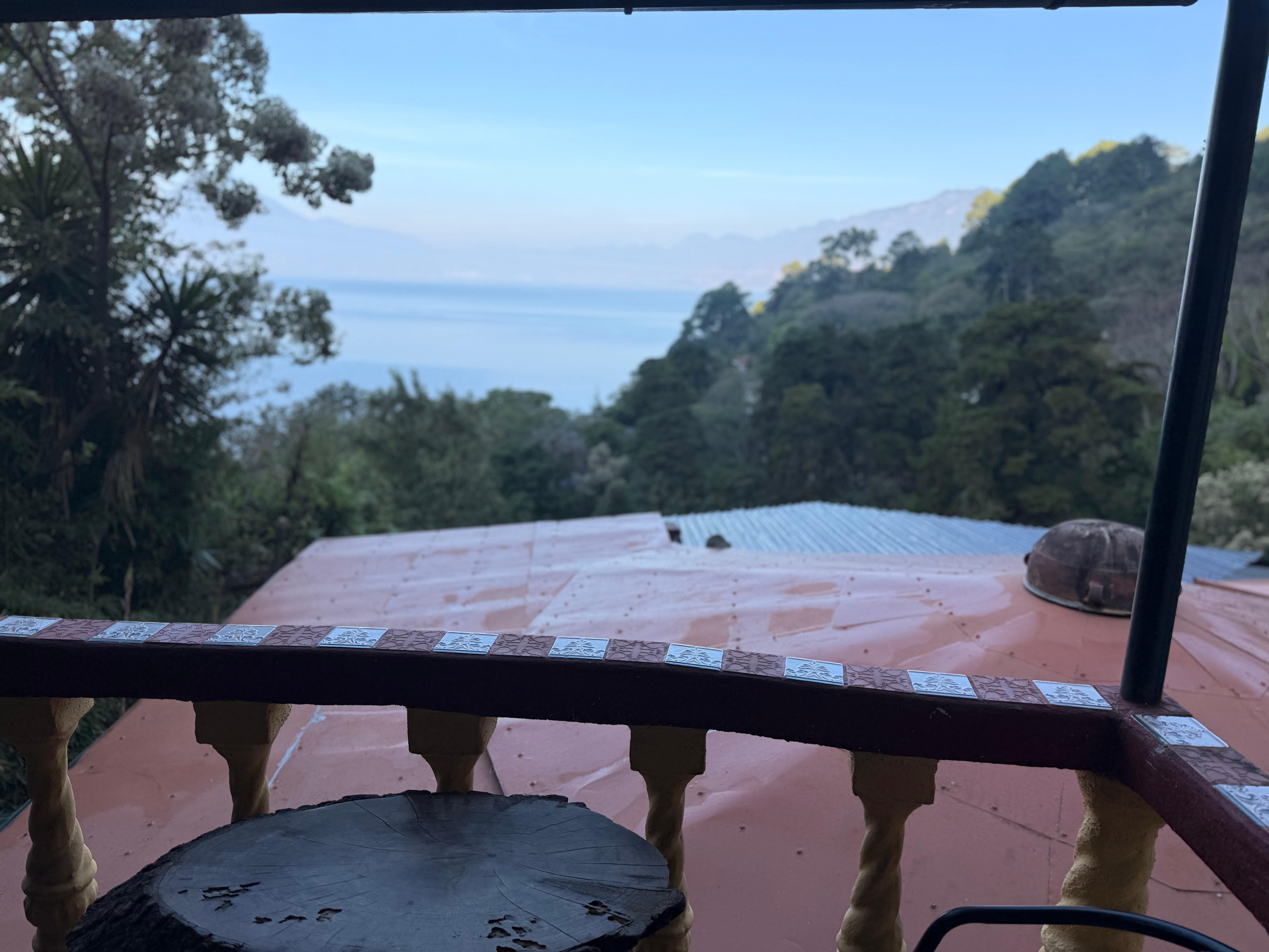 View from our room’s outdoor porch.