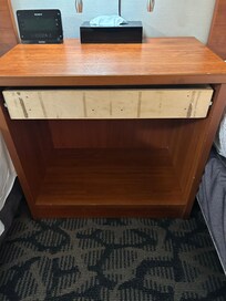 Night table drawer with out the finished board