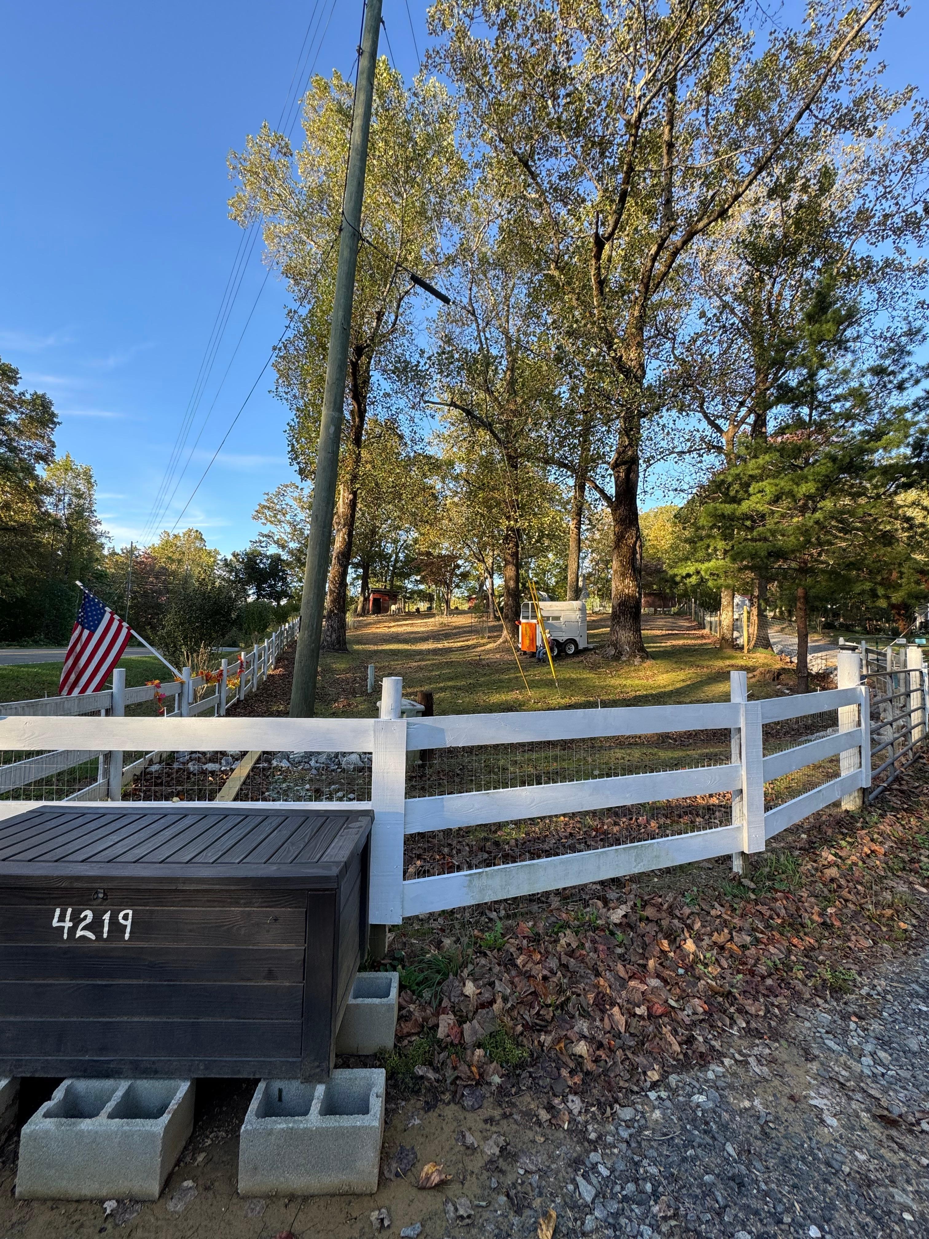 View looking toward animal pens