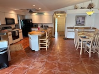 Cooking and serving area spacious