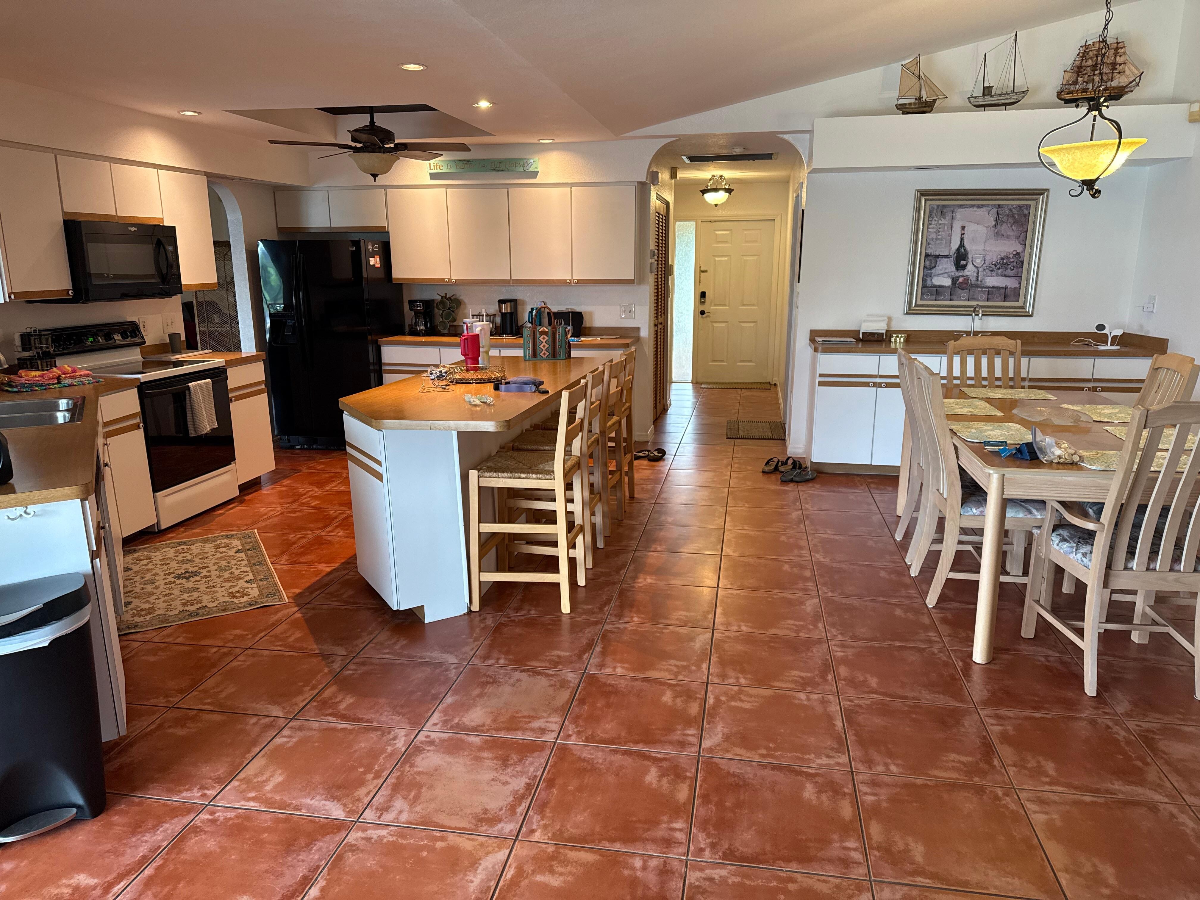 Cooking and serving area spacious 