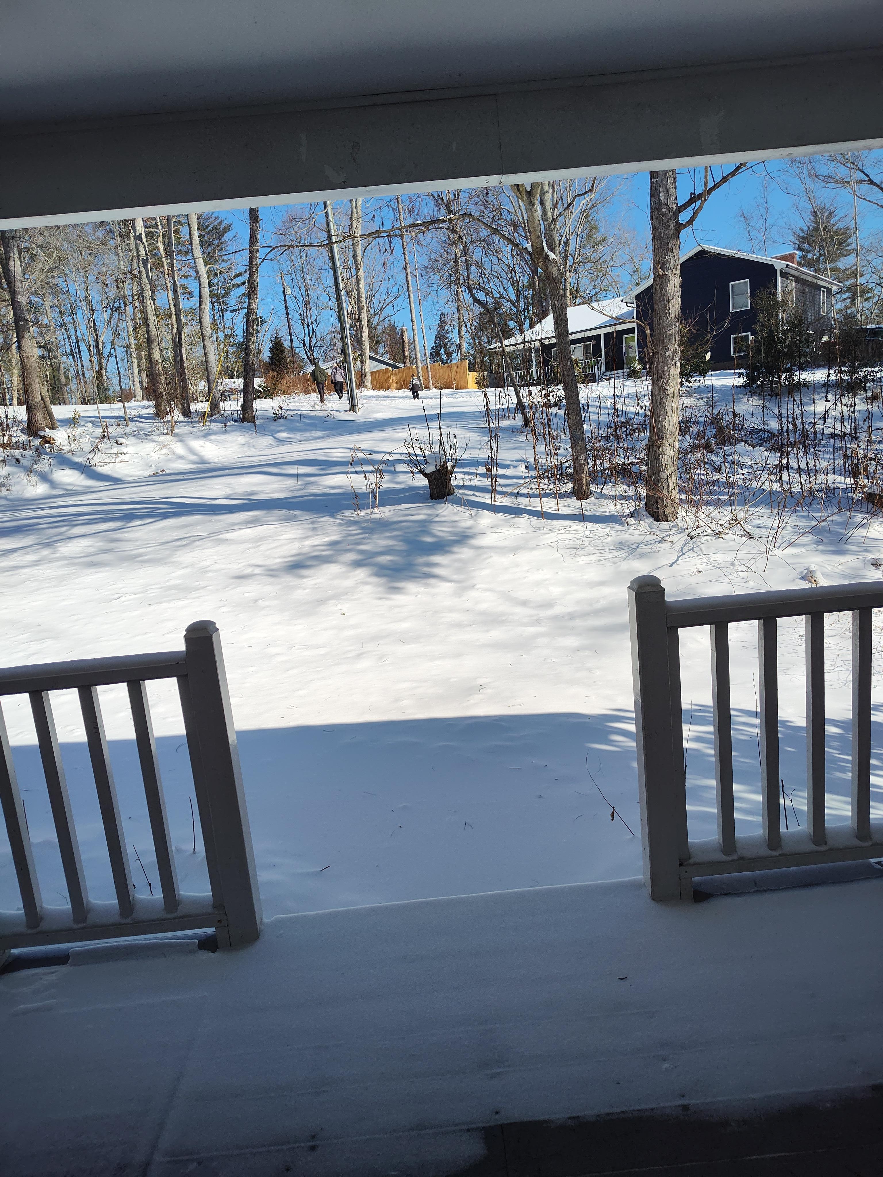 We were there for the snow storm it was beautiful as you can see with the pictures the property manager made sure that we had ice melt brought us a snow shovel very polite young man the refrigerator needed a new filter for the ice maker he was on it 