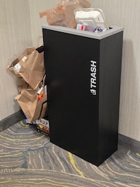 trash in hallway