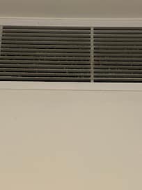 Air conditioning vent full of dirt & dust