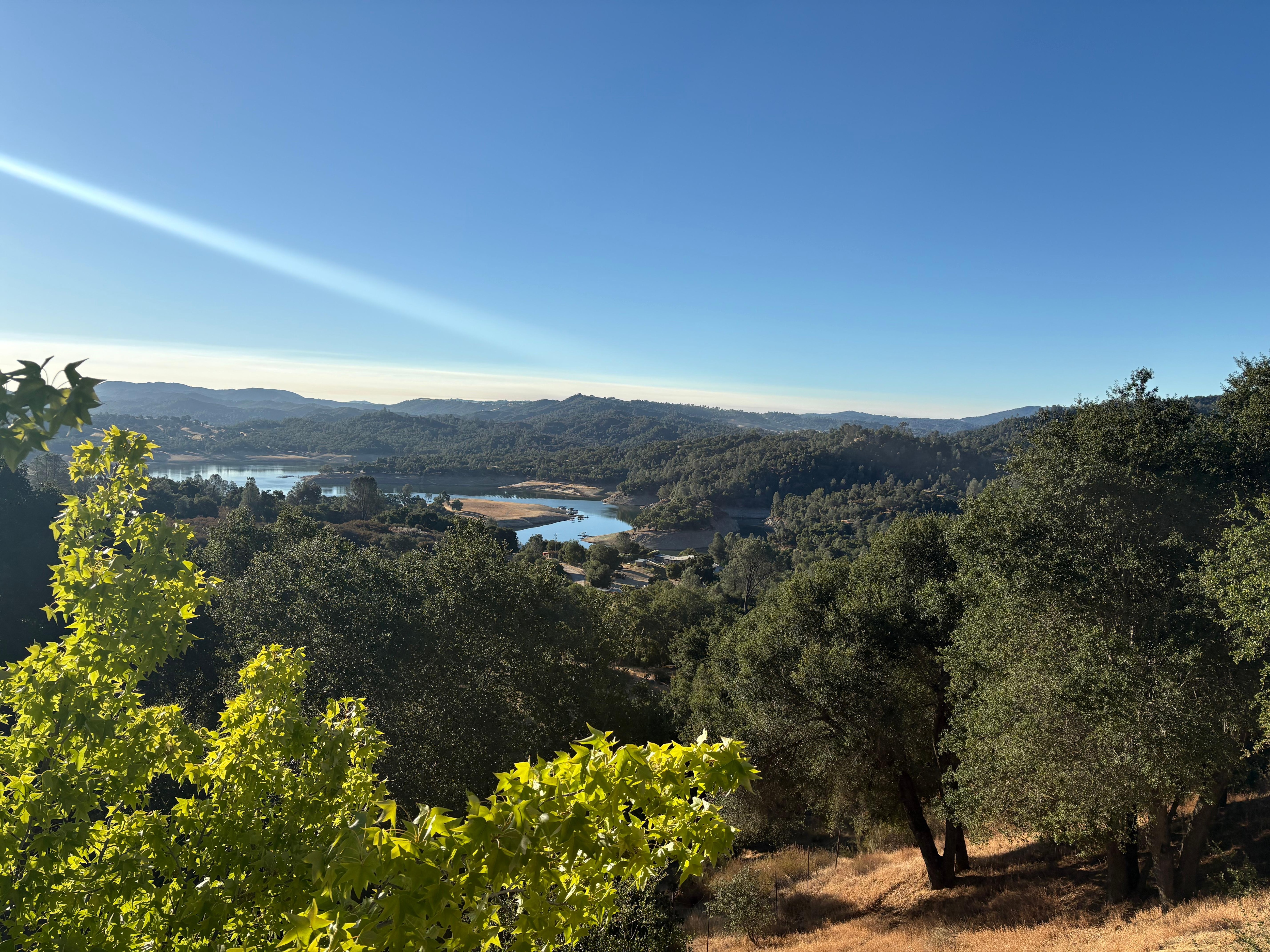 View from the main house to the lake
