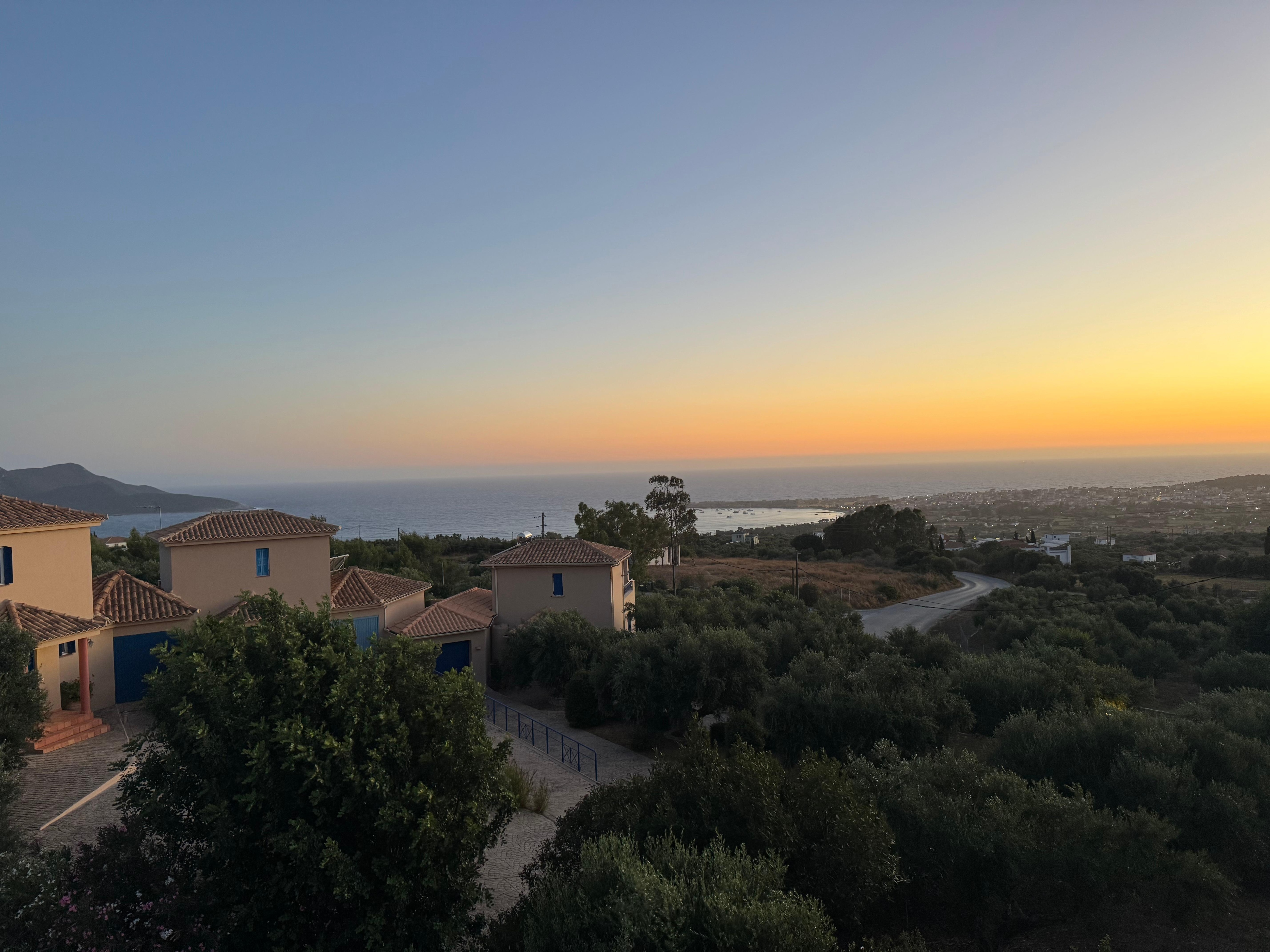 Ausblick mit Sonnenuntergang 