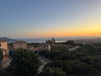 Ausblick mit Sonnenuntergang