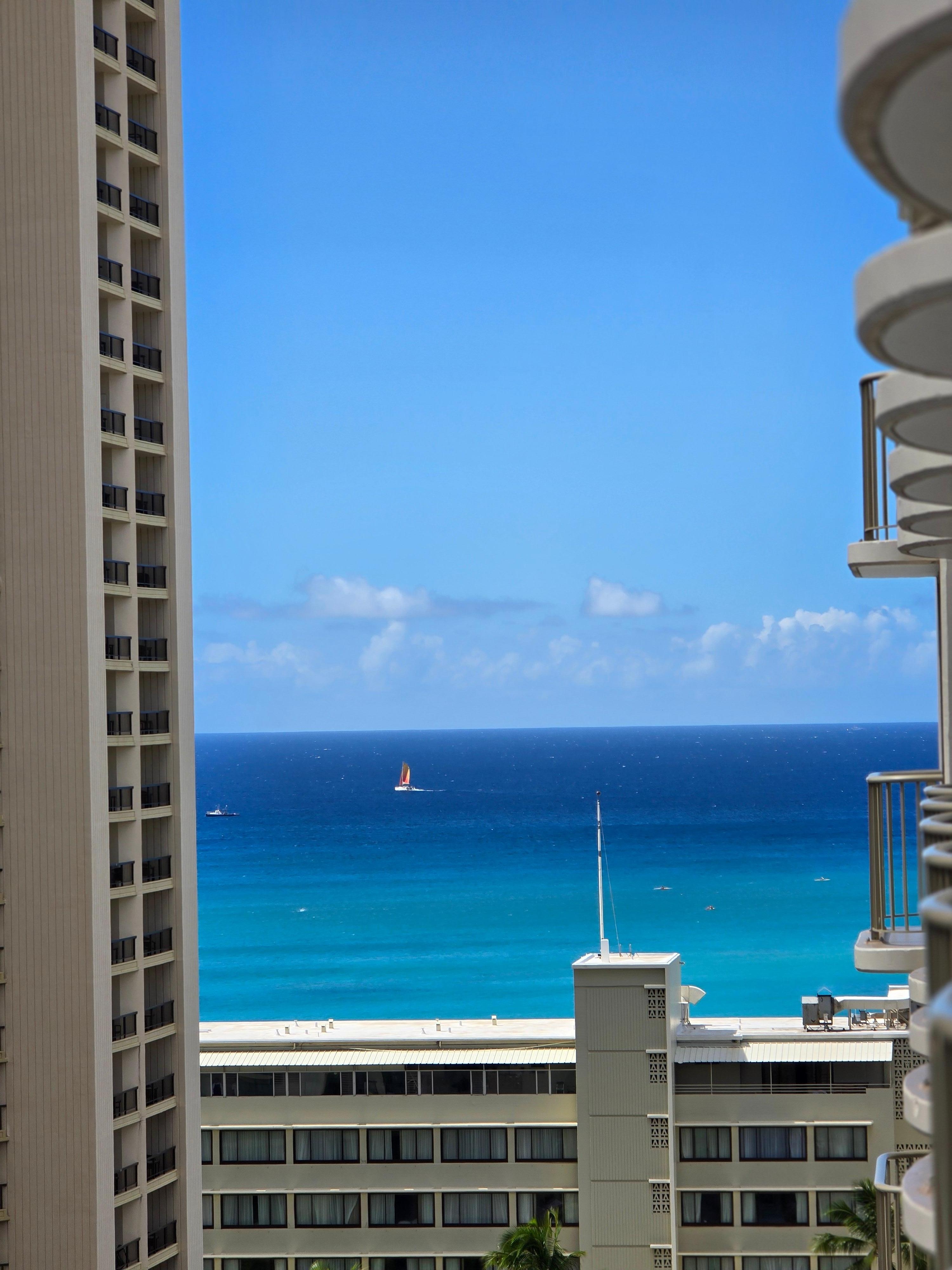 Partial ocean view from our lanai(16th floor)