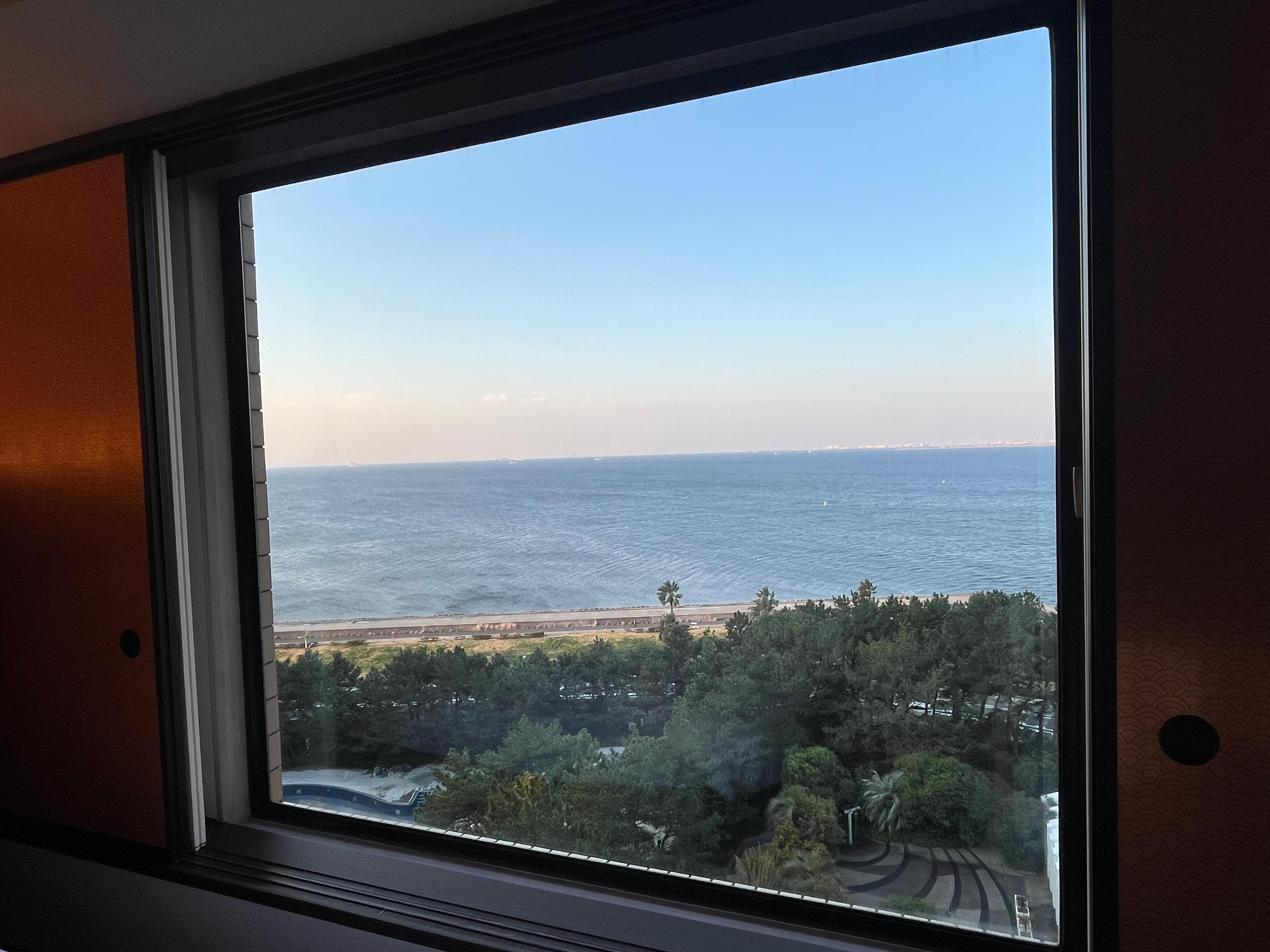 View of Tokyo Bay from our room