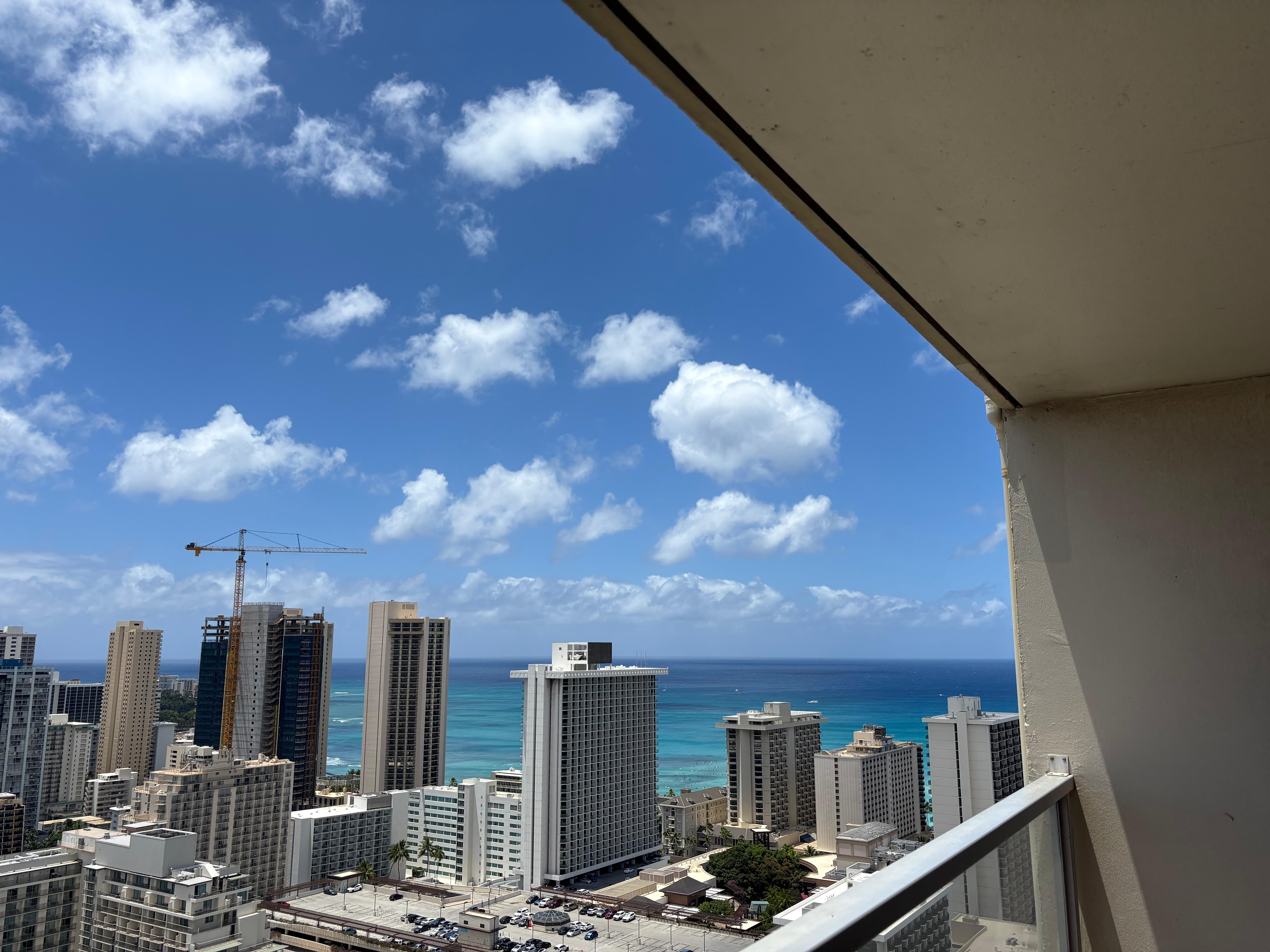 The view from the balcony 