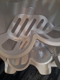 Dirty fridge in room, not cold.