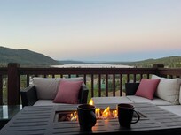 Early morning coffee on the deck.