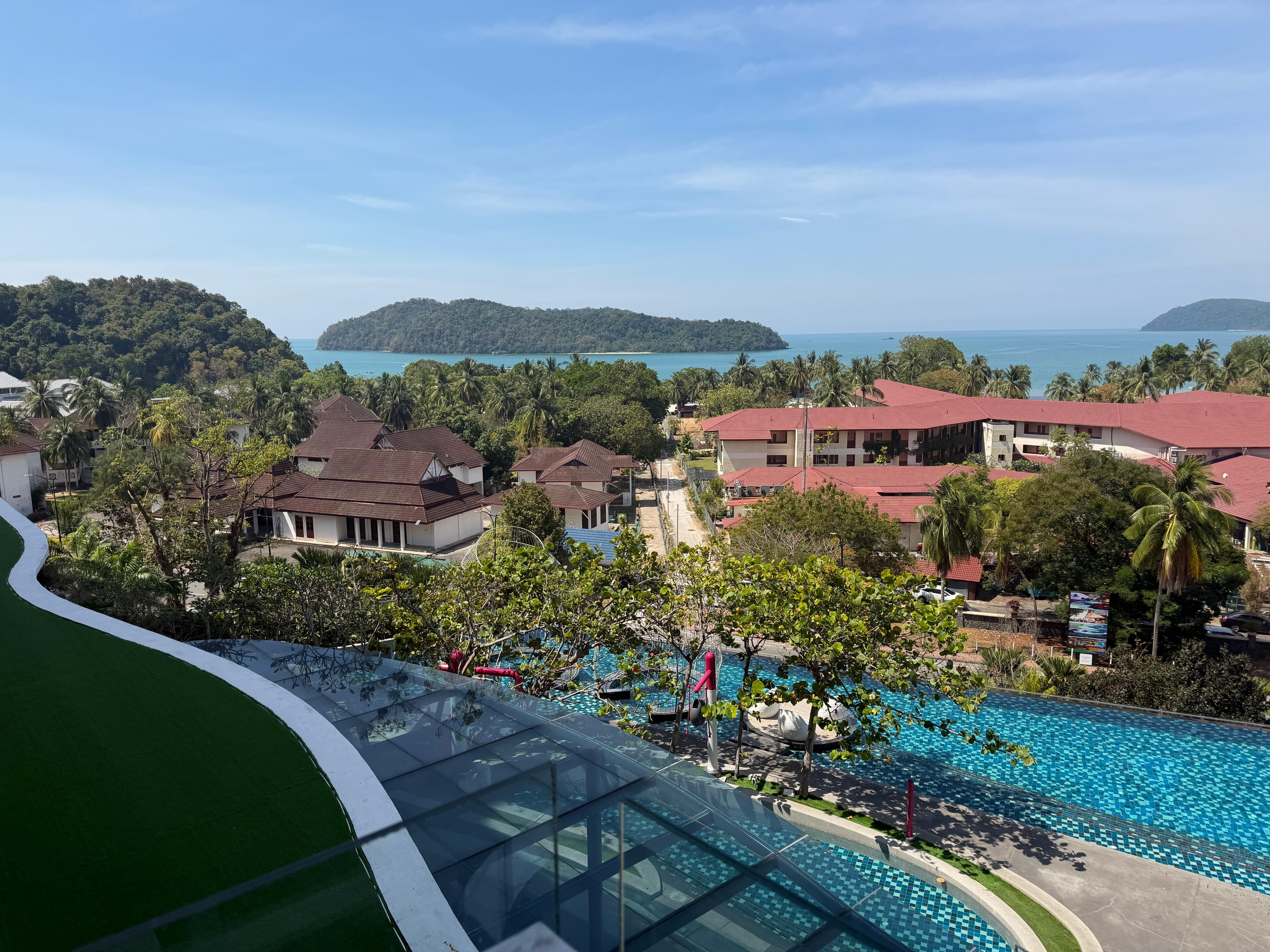 View from hotel balcony