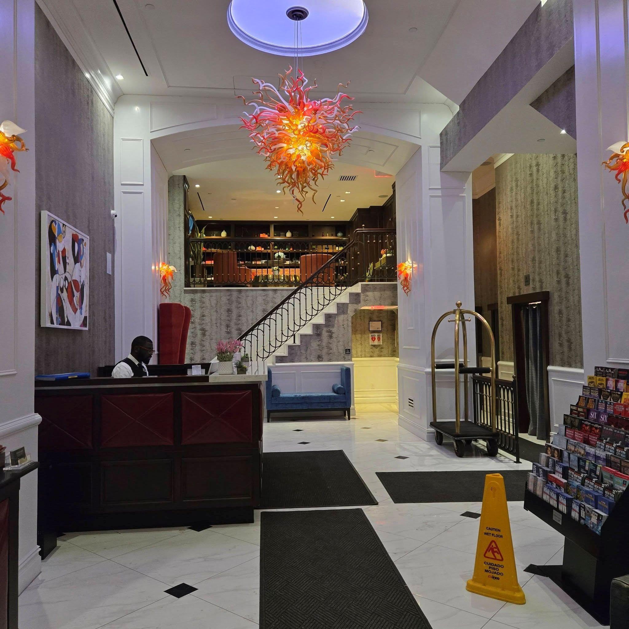 Hotel Lobby, with additional small seating area upstairs