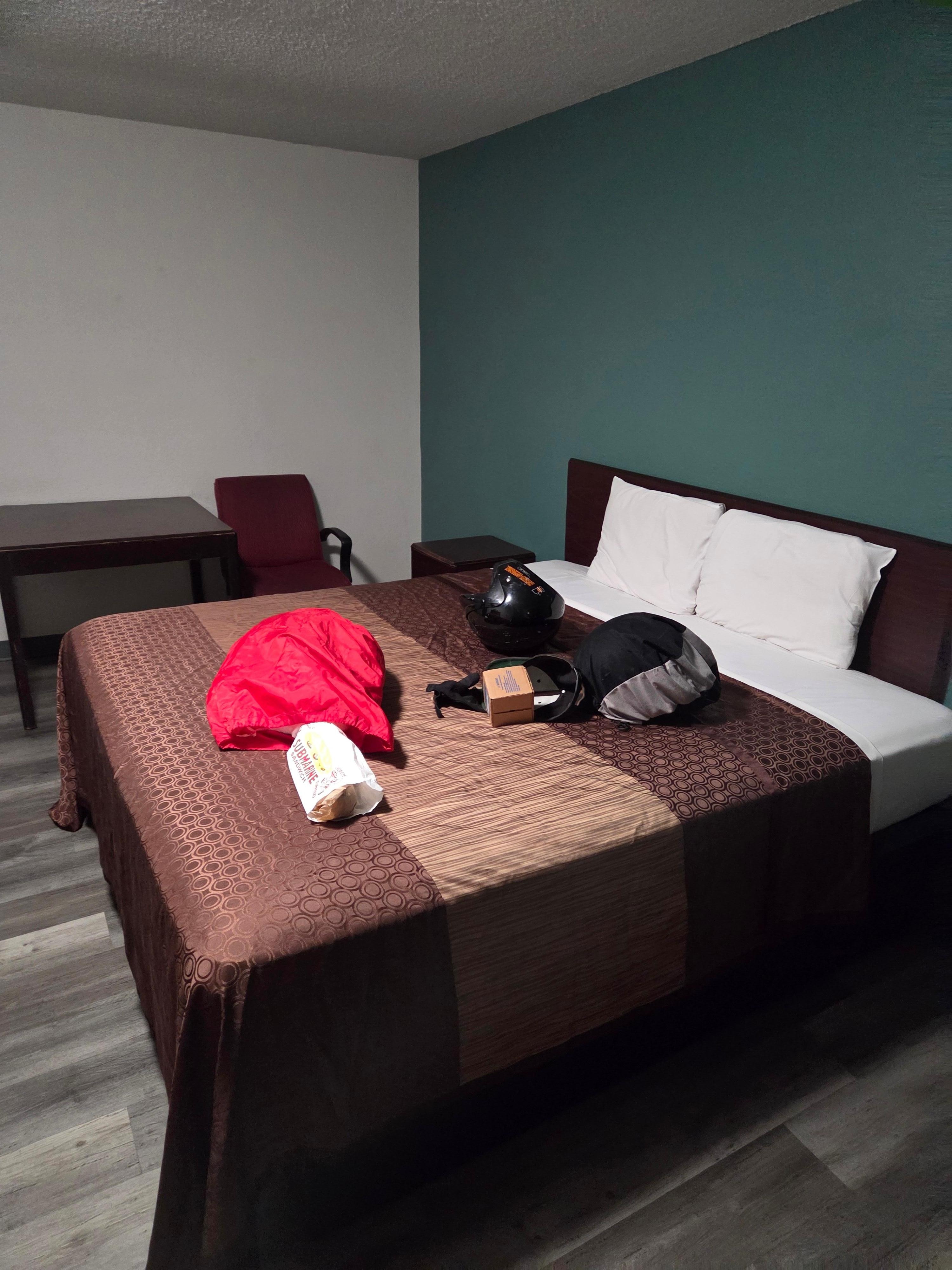 The room smelled really nice for a smoking room well put together 