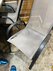 Pool area chairs all broken