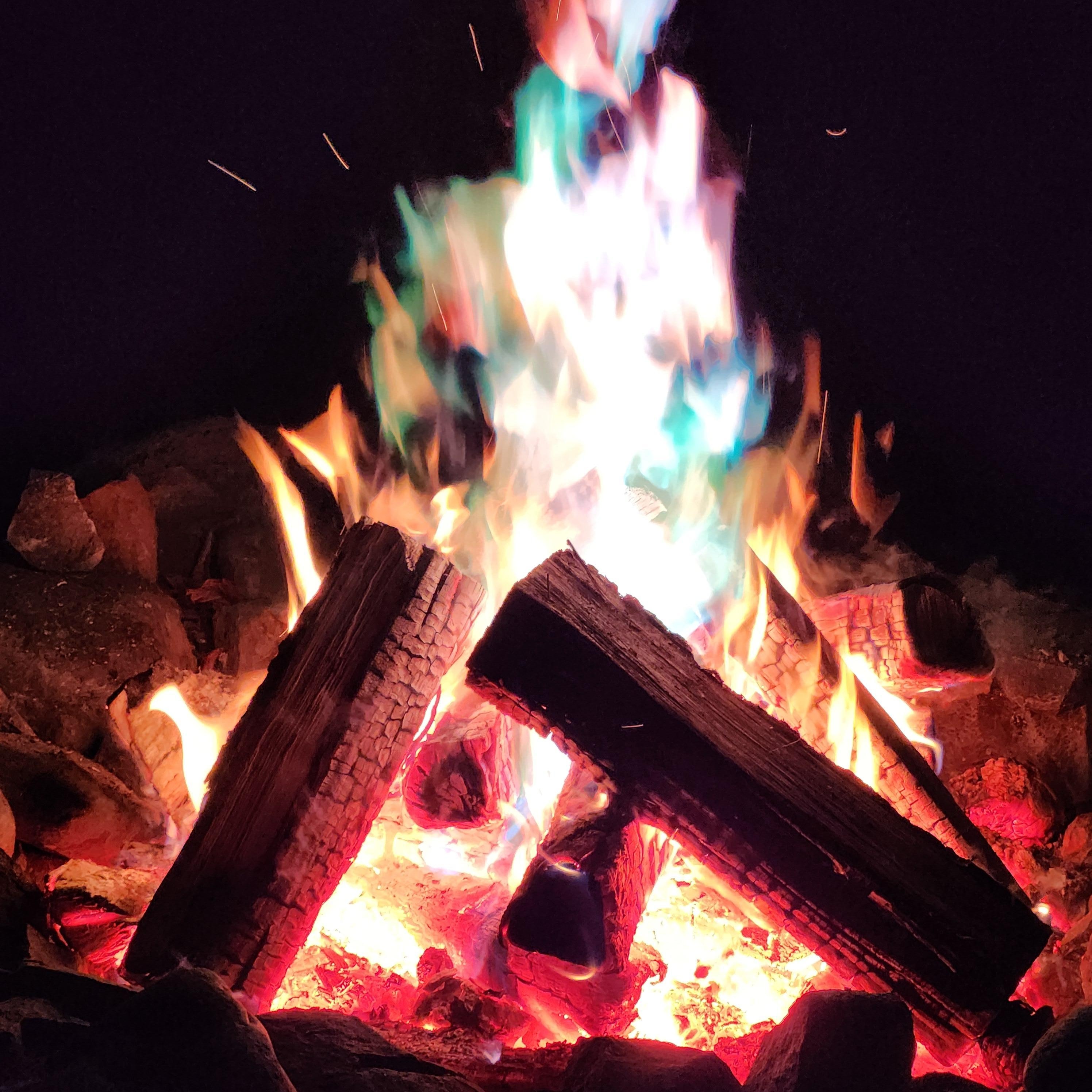 Beautiful fire with some magical highlight dust