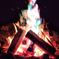 Beautiful fire with some magical highlight dust