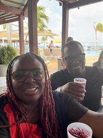 One of the outdoor bars