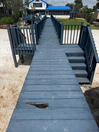 One of boards we fell through