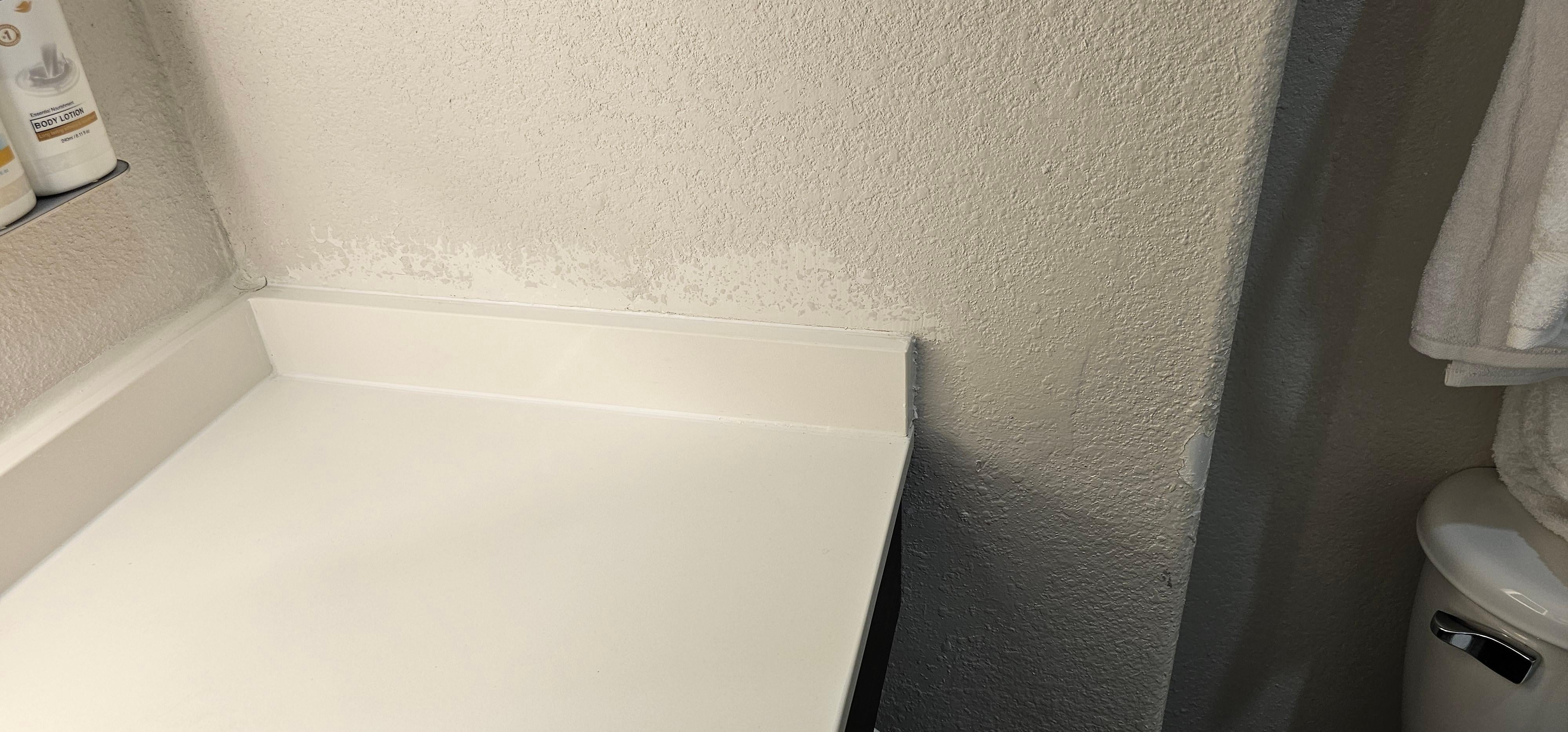 Bathroom repaint was done horribly