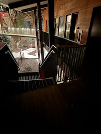 Example of very dark walkway to our room.