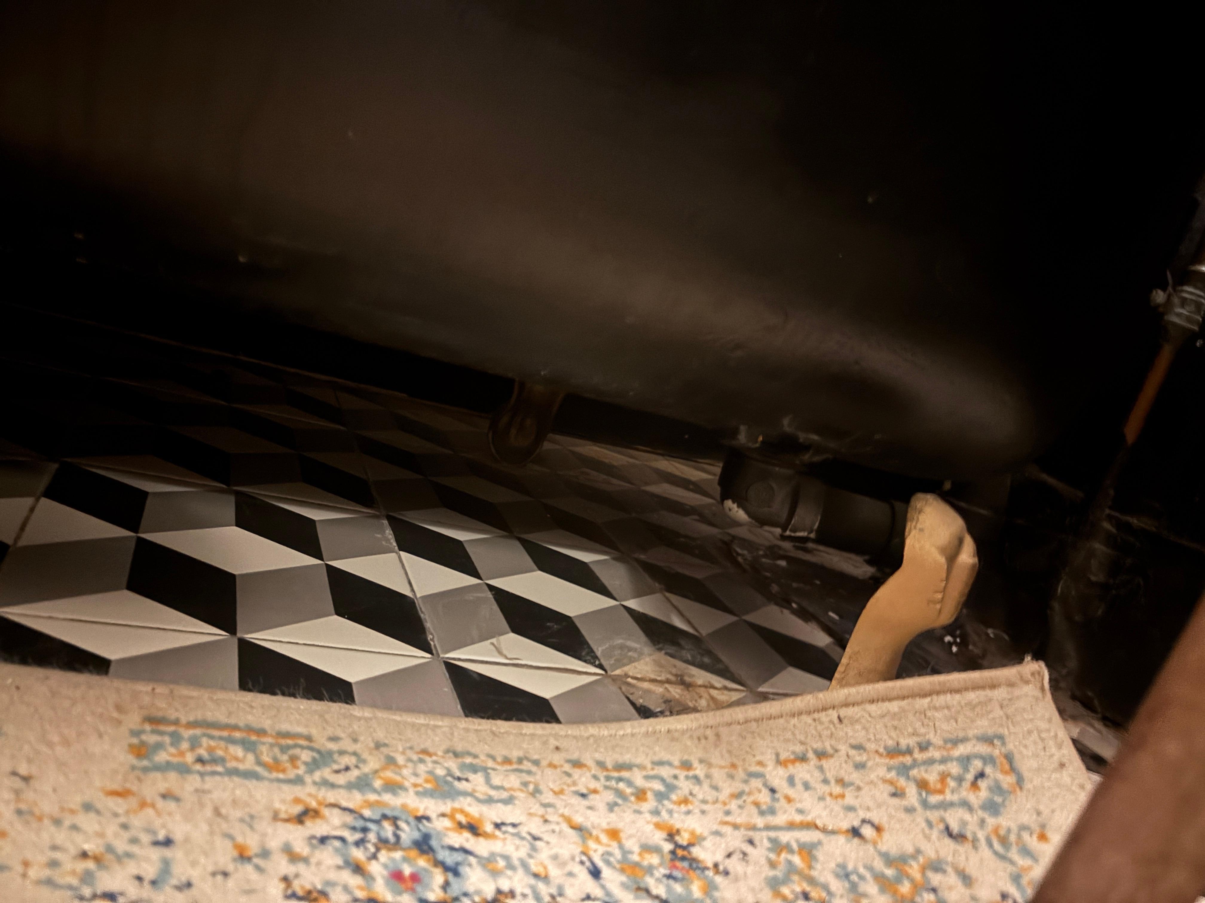 Also had to be careful getting into the toilet or how you moved in there because of the missing leg.