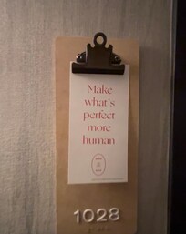 Cute note at room door