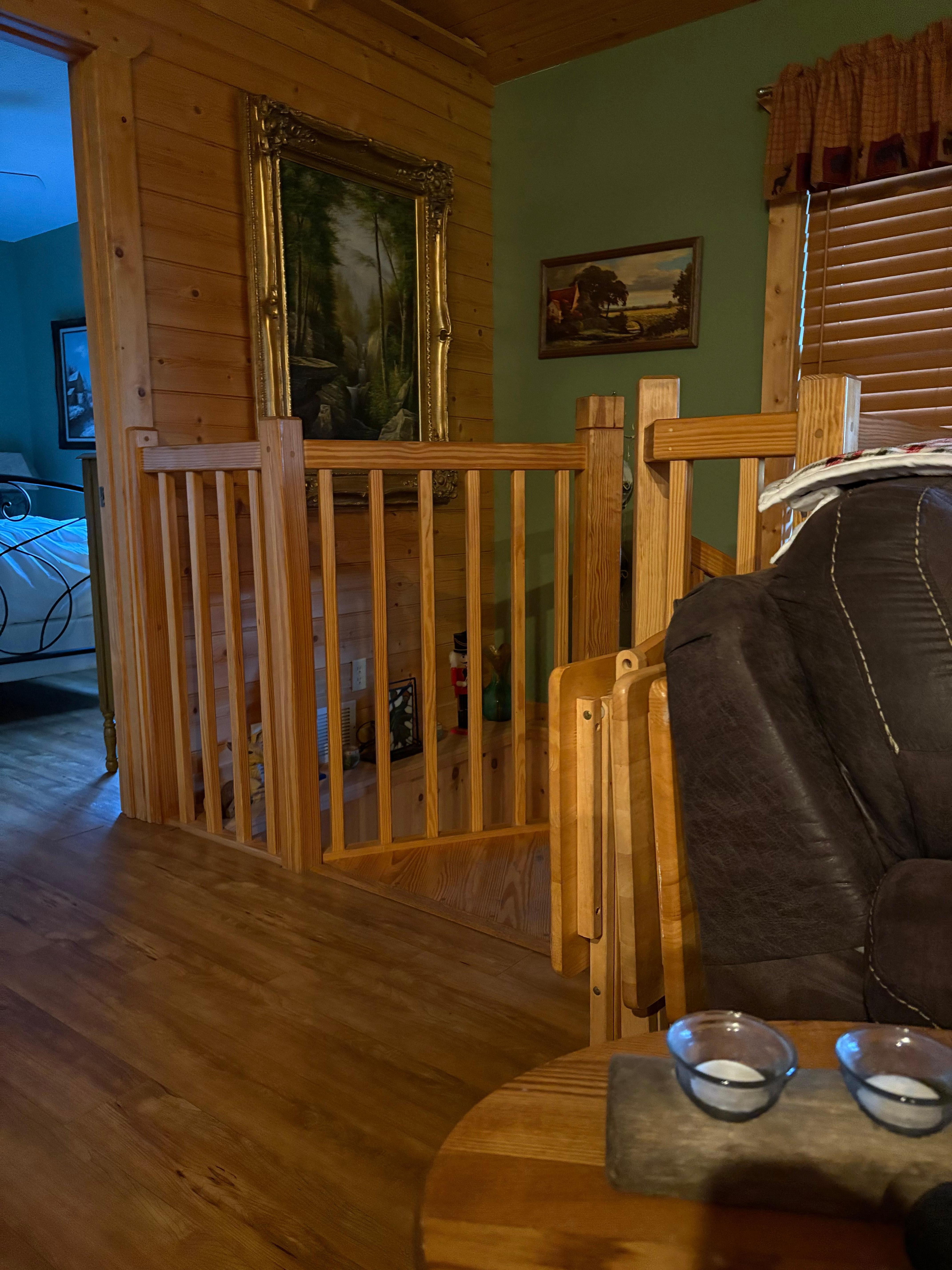 Spiral staircase going downstairs
