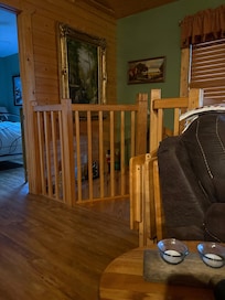 Spiral staircase going downstairs