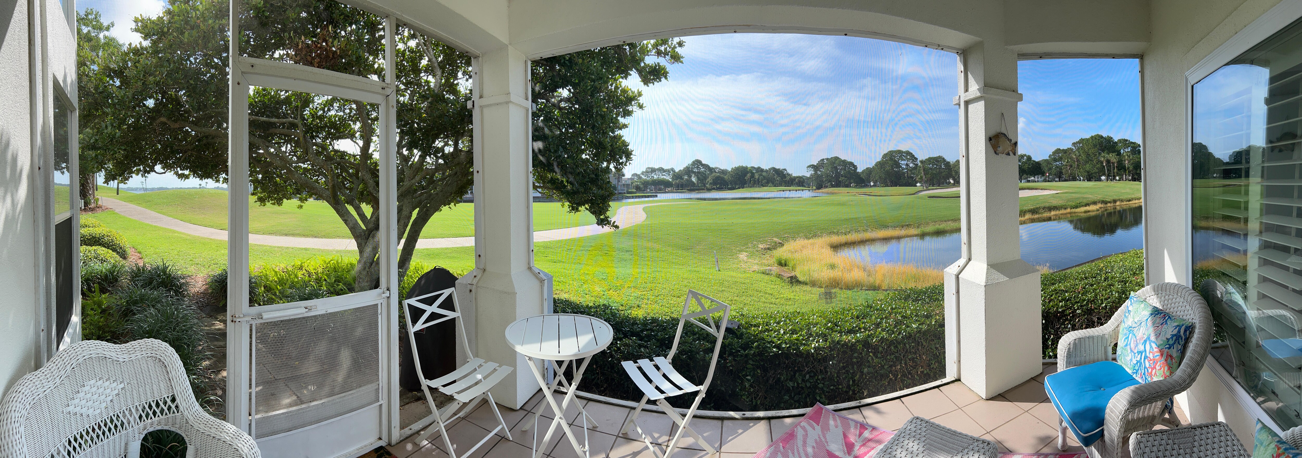 Morning view from the screened patio 