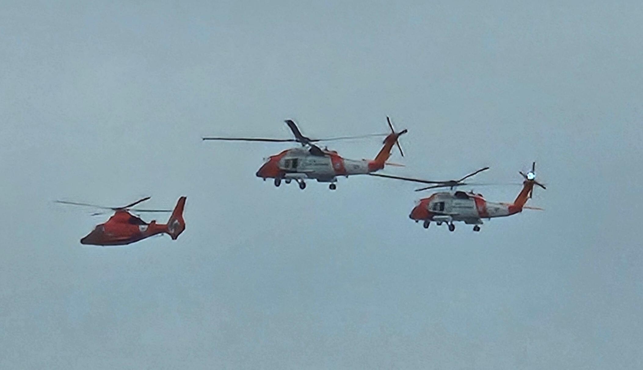 Three Coast Guard choppers flying over. Sorry, didn't take any pictures of the condo.