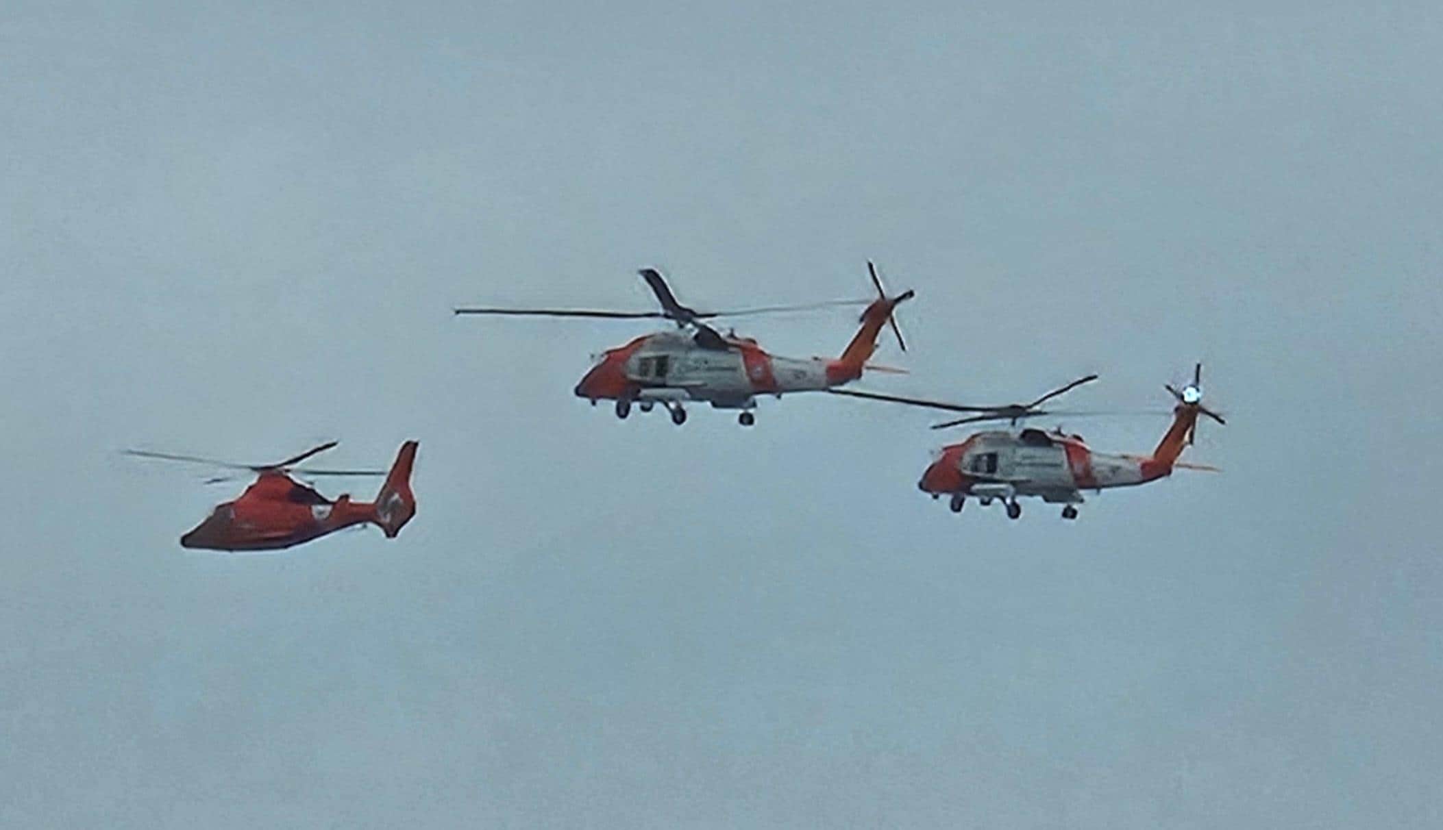 Three Coast Guard choppers flying over. Sorry, didn't take any pictures of the condo.