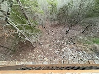 Looking down off of back porch deck