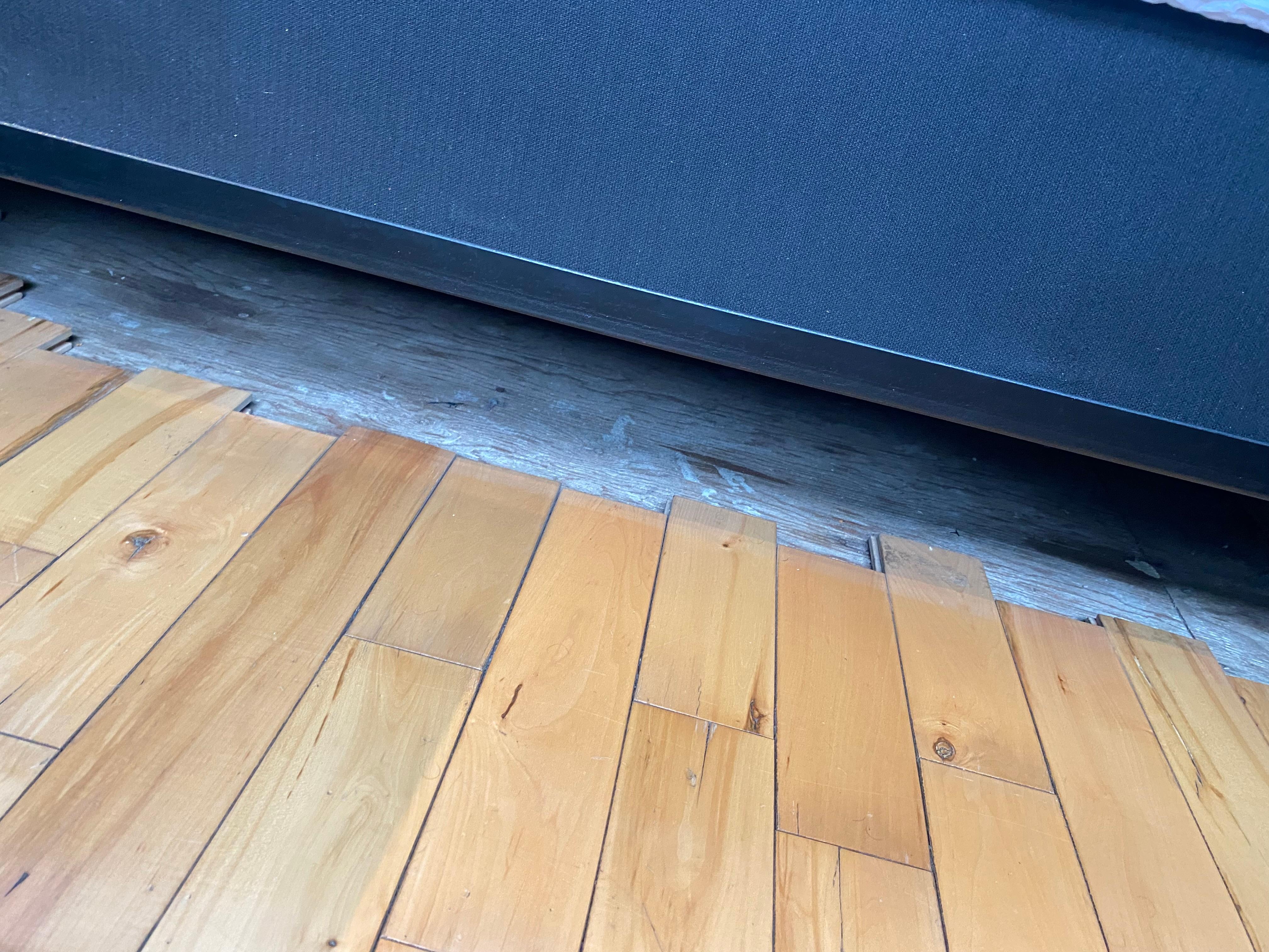 They are so cheap they could not finish the floor under the bed….
