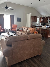 Living room and kitchen was perfect for relaxing and fixing breakfast.