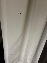 Blood on curtain