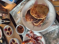 Homemade breakfast and sweet treats. Every. Single. Morning.