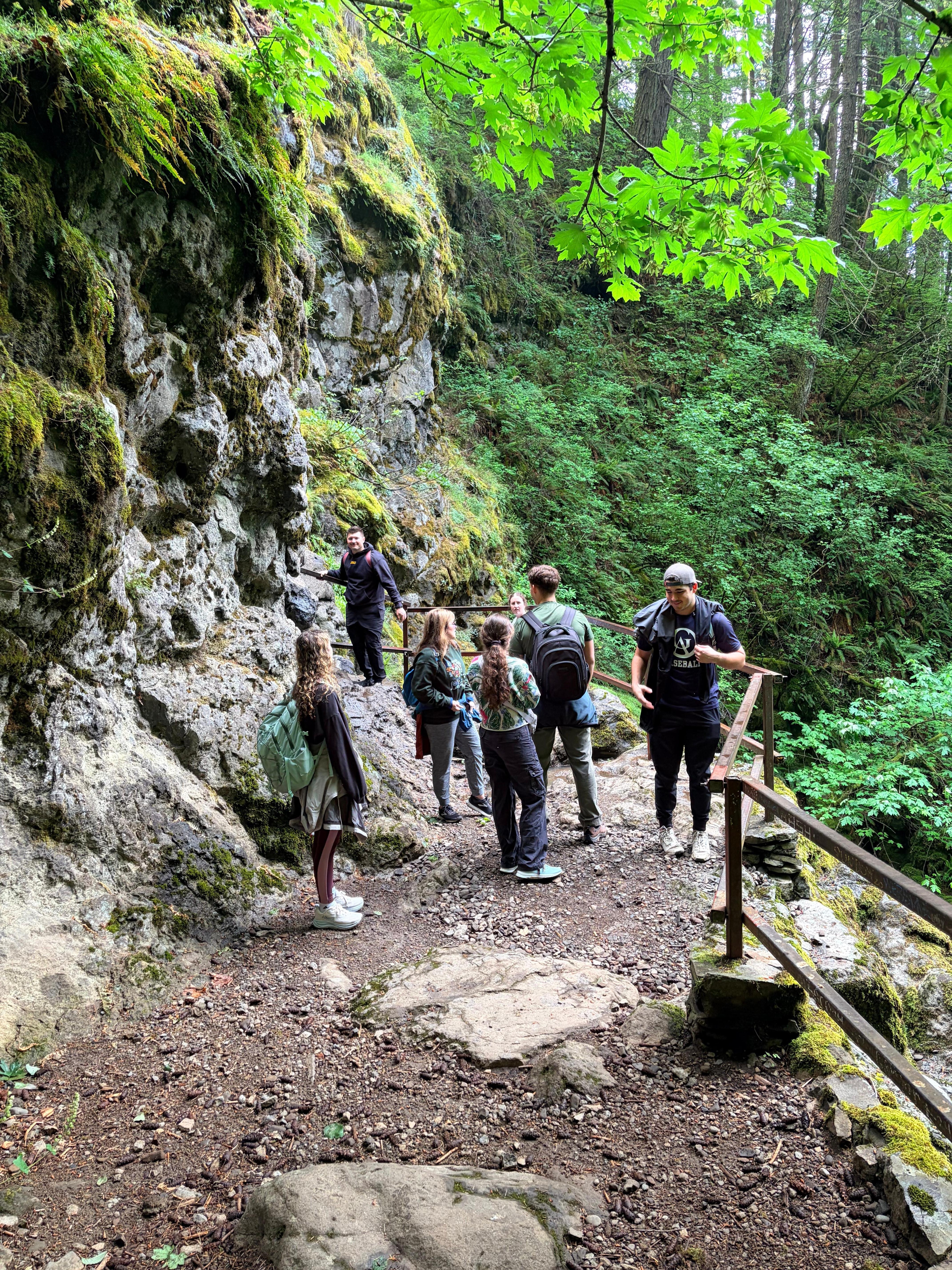 My family hiking one of the many mountains. 