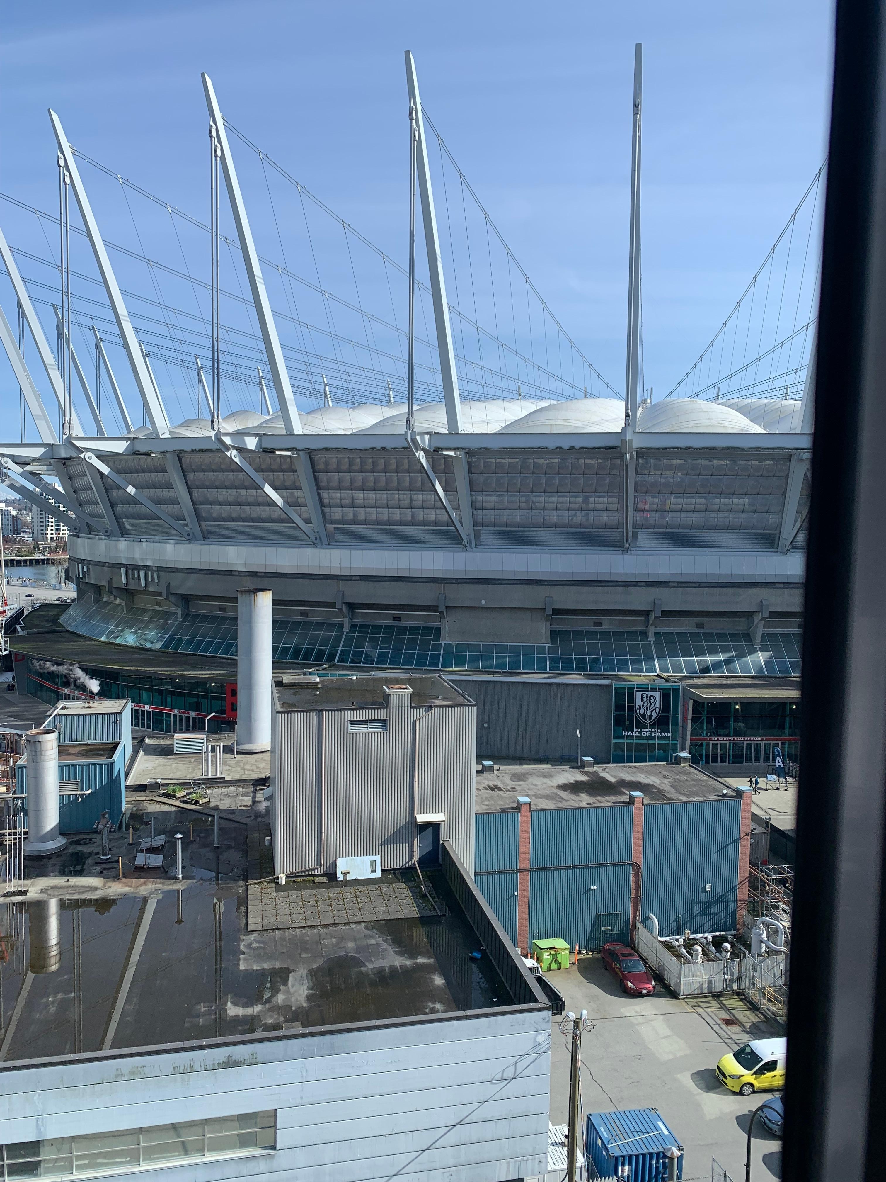 The view of the stadium from my room