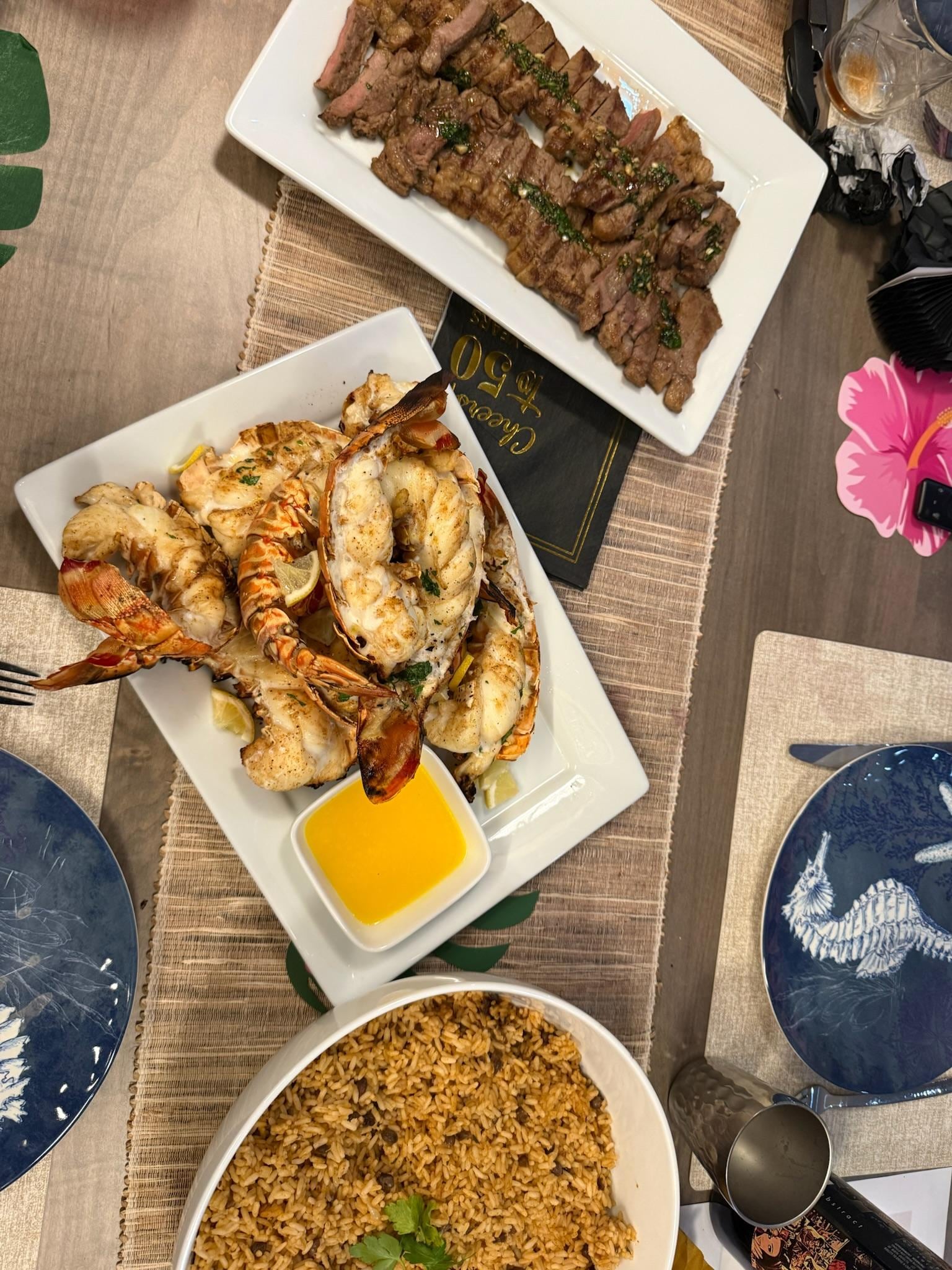 Steak and Grilled Lobster