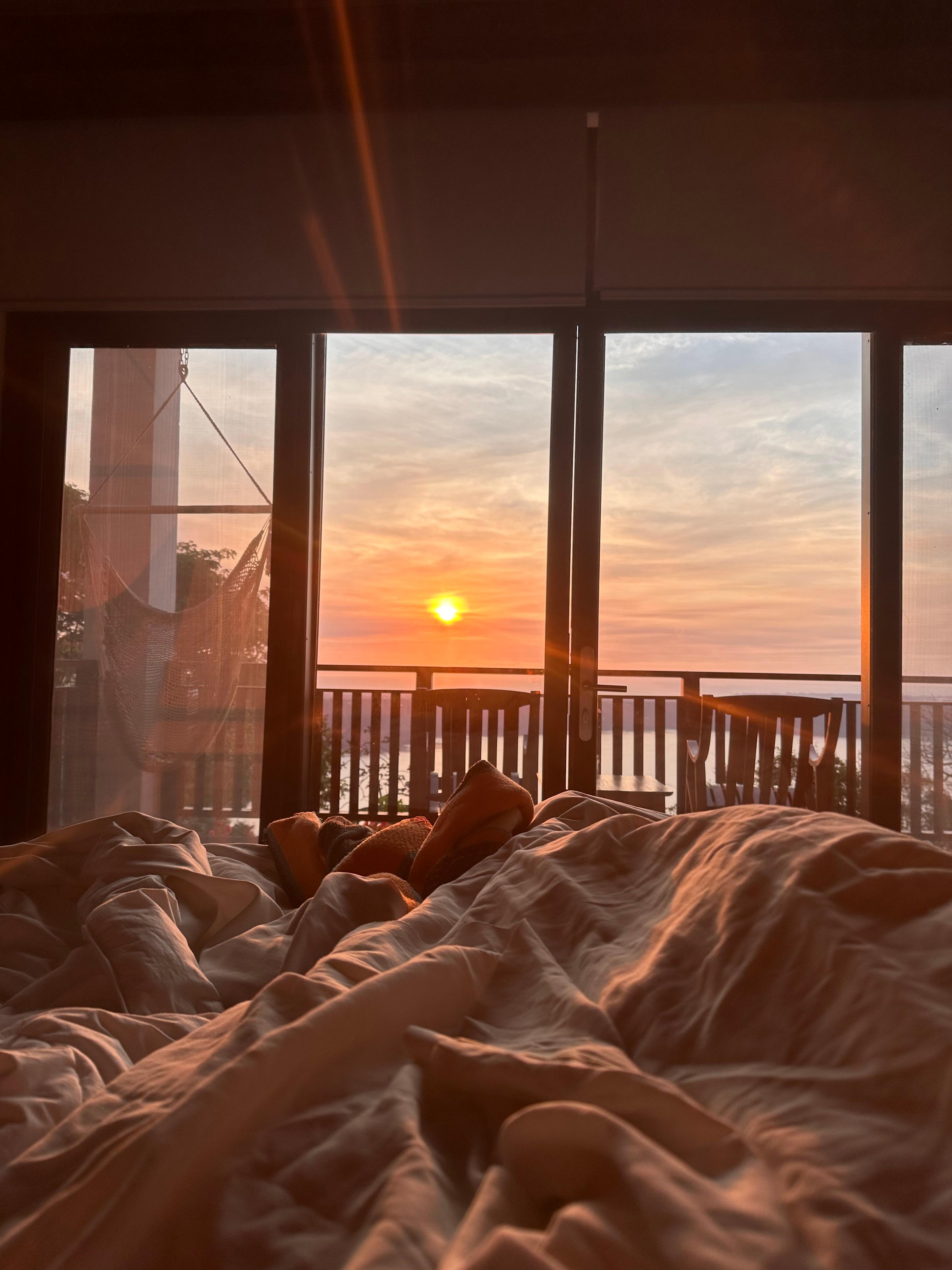 Watched the Sunrise from our room view!