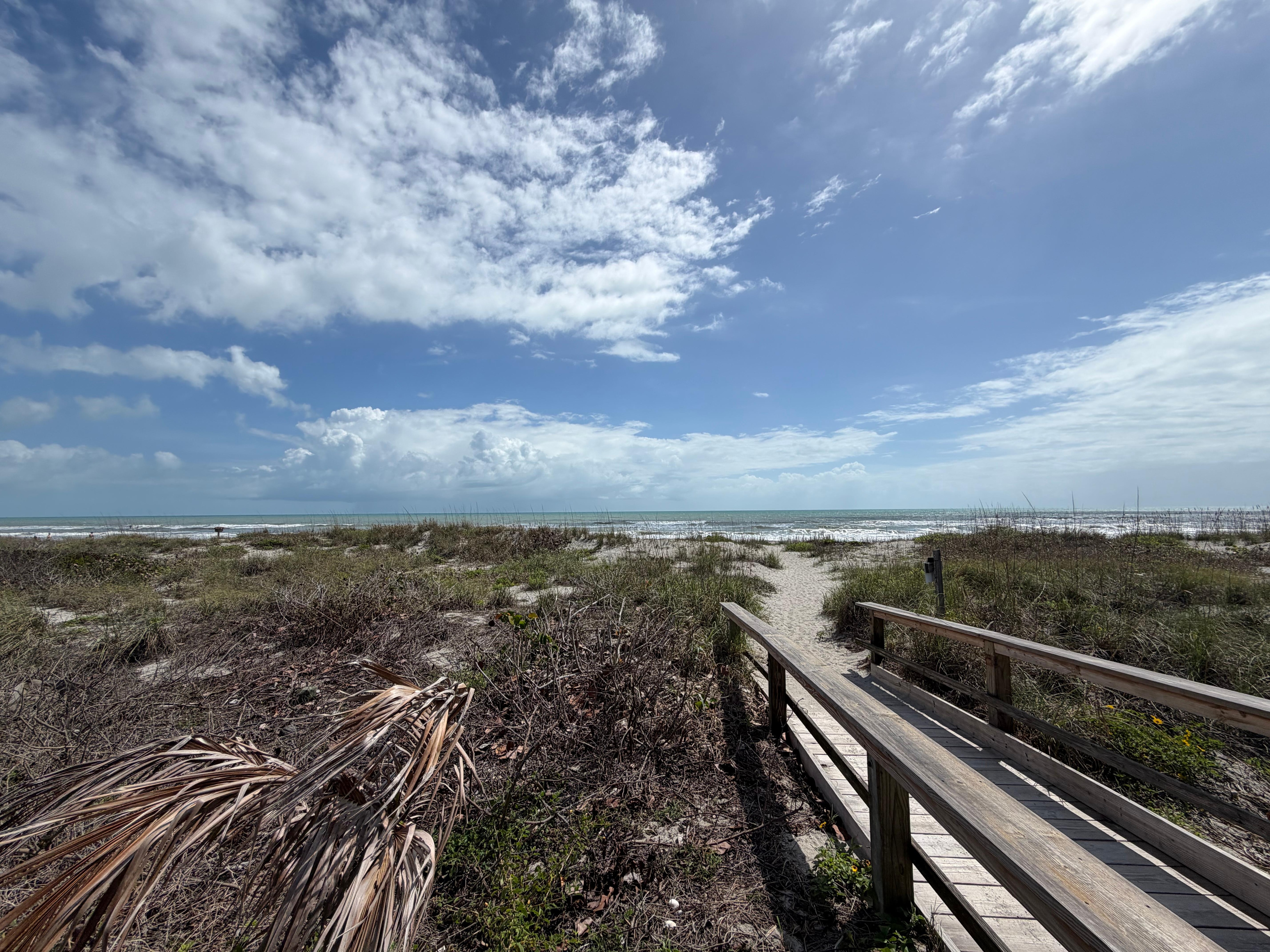 This is the view from the deck overlooking the ocean.