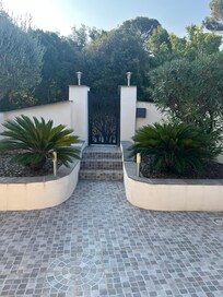 Front of villa